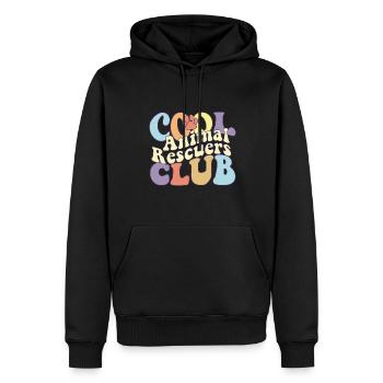 Cool Animal Rescuers Club Save Stray Animals - Männer Premium Bio Hoodie - Schwarz - Vorne - Nico (187cm)
