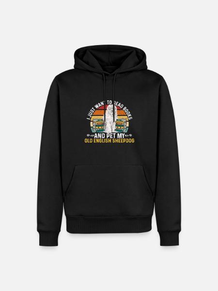 Old English Sheepdog Sheepie Bobtail - Men’s Premium Organic Hoodie - black