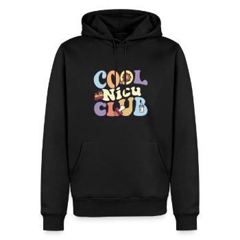Infirmière de l’unité de soins intensifs néonatals Cool Nicu Club - Sweat à capuche Premium bio Homme - noir - Devant - Nico (187cm)