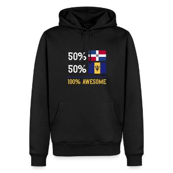 Barbados flag Barbadian bayan - Men’s Premium Organic Hoodie - black - Front - Nico (187cm)