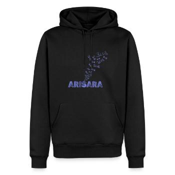 Segeln Arisara - Männer Premium Bio Hoodie - Schwarz - Vorne - Nico (187cm)