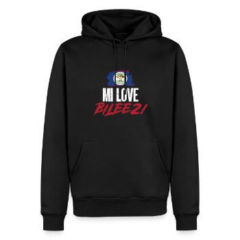 Belize Flagge Belizer - Männer Premium Bio Hoodie - Schwarz - Vorne - Nico (187cm)