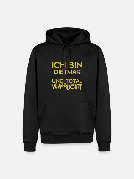 Dietmar als Dietmar - Männer Premium Bio Hoodie - Schwarz