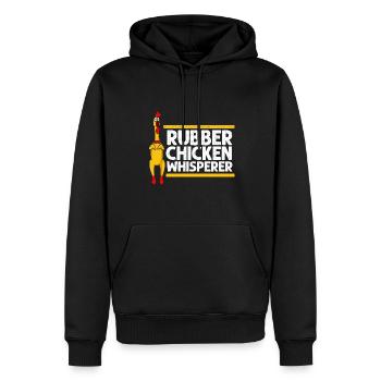 Poulet en caoutchouc Costume jouet Poulet en caoutchouc - Sweat à capuche Premium bio Homme - noir - Devant - Nico (187cm)
