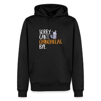 Chinchilla - Sweat à capuche Premium bio Homme - noir - Devant - Nico (187cm)