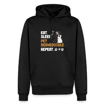 Bernedoodle Dog - Men’s Premium Organic Hoodie - black - Front - Nico (187cm)