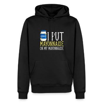Mayonnaise - Sweat à capuche Premium bio Homme - noir - Devant - Nico (187cm)