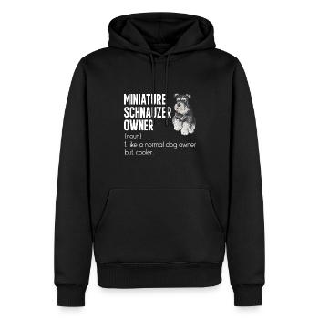Zwergschnauzer Hund Schnauzer - Männer Premium Bio Hoodie - Schwarz - Vorne - Nico (187cm)