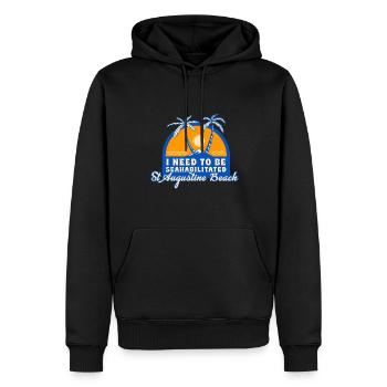 I Need To Be Seahabilitated St Augustine Beach - Men’s Premium Organic Hoodie - black - Front - Nico (187cm)