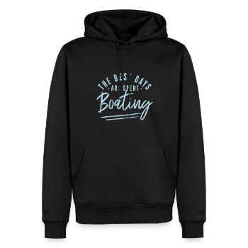 Les meilleurs jours sont passés à faire du bateau En disant bateau - Sweat à capuche Premium bio Homme - noir - Devant - Nico (187cm)