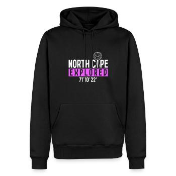 Conception du voyage d’équipe du Cap Nord - Sweat à capuche Premium bio Homme - noir - Devant - Nico (187cm)
