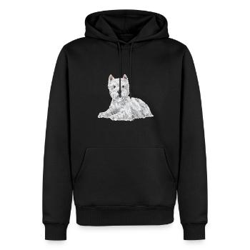 West Highland White Terrier Westie - Männer Premium Bio Hoodie - Schwarz - Vorne - Nico (187cm)