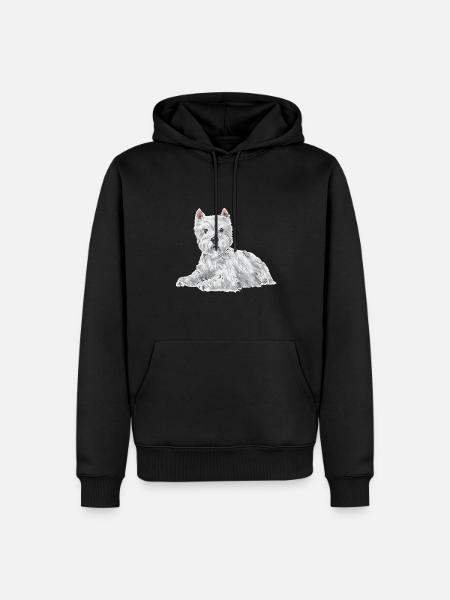 West Highland White Terrier Westie - Men’s Premium Organic Hoodie - black