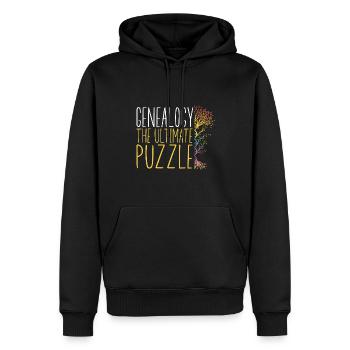 Genealogie Ahnenforschung Ahnenforscher - Männer Premium Bio Hoodie - Schwarz - Vorne - Nico (187cm)