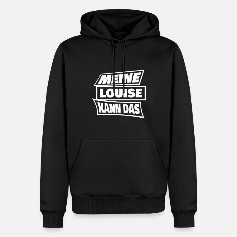 Spruch Louise - Männer Premium Bio Hoodie - Schwarz