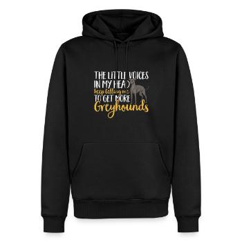 Italienischer Windspiel Windhund Hunde - Männer Premium Bio Hoodie - Schwarz - Vorne - Nico (187cm)