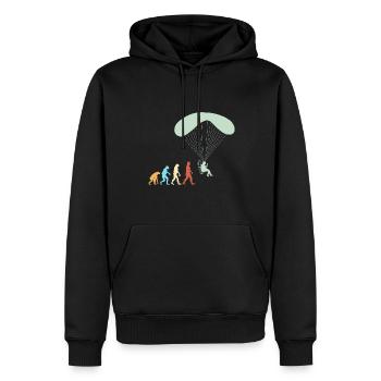 Paramoteur Parapente motorisé - Sweat à capuche Premium bio Homme - noir - Devant - Nico (187cm)