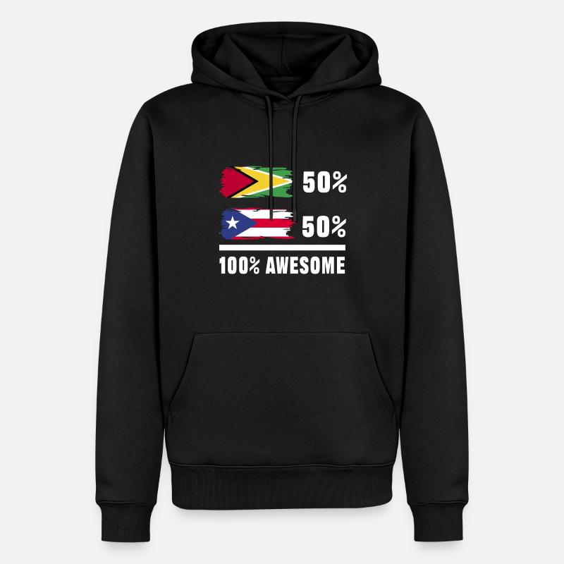 Guyana Flag Guyanais Guyanais - Sweat à capuche Premium bio Homme - noir