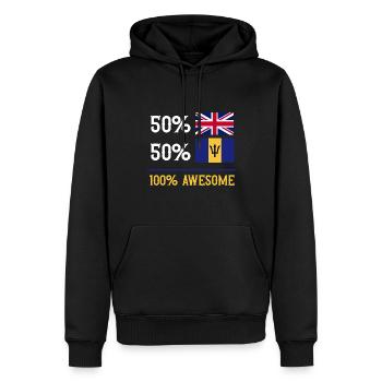 Barbados flag Barbadian bayan - Men’s Premium Organic Hoodie - black - Front - Nico (187cm)