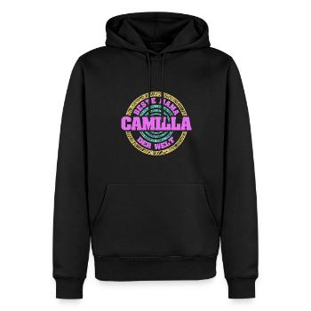 Mutter Camilla - Männer Premium Bio Hoodie - Schwarz - Vorne - Nico (187cm)