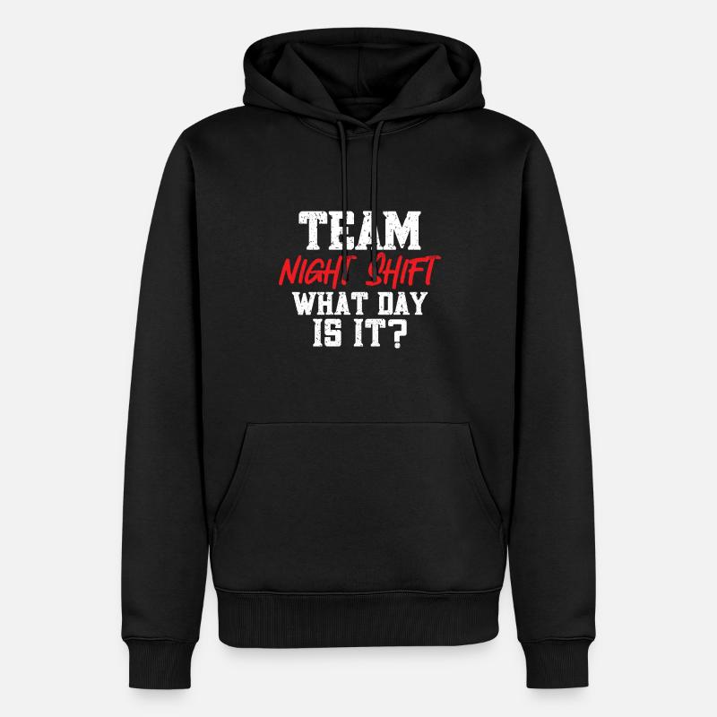 Nachtschicht Krankenschwester - Männer Premium Bio Hoodie - Schwarz