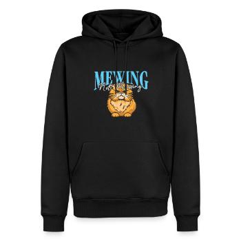 Miauler Pas Miauler Drôle Chat Meme Mâchoire - Sweat à capuche Premium bio Homme - noir - Devant - Nico (187cm)