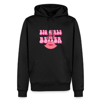 Les Grandes Filles Ont Meilleur Goût Potelé Filles Épaisses Curvy - Sweat à capuche Premium bio Homme - noir - Devant - Nico (187cm)