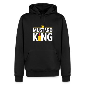 Senf Mustard - Männer Premium Bio Hoodie - Schwarz - Vorne - Nico (187cm)