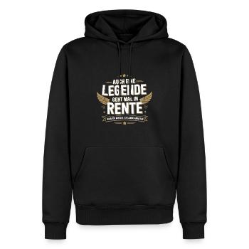 Même une légende prend sa retraite - Sweat à capuche Premium bio Homme - noir - Devant - Nico (187cm)