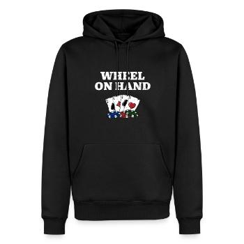 Wheel on Hand Poker Casino Poker Player Gambling - Männer Premium Bio Hoodie - Schwarz - Vorne - Nico (187cm)