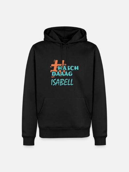 isabell - Männer Premium Bio Hoodie - Schwarz