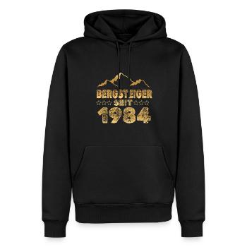Jahr 1984 - Männer Premium Bio Hoodie - Schwarz - Vorne - Nico (187cm)