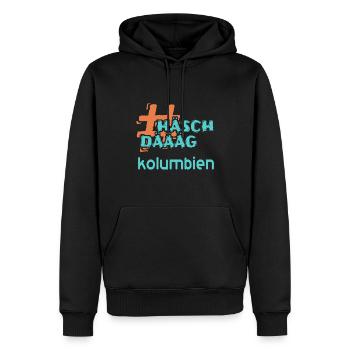 kolumbien - Männer Premium Bio Hoodie - Schwarz - Vorne - Nico (187cm)