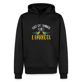 Gelbbrustara Papagei Blue And Yellow Macaw - Männer Premium Bio Hoodie - Schwarz - Vorne - Nico (187cm)
