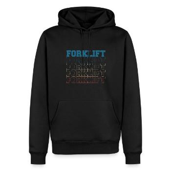 Vintage Forklift Forklifter Forklift Driver Retro - Männer Premium Bio Hoodie - Schwarz - Vorne - Nico (187cm)