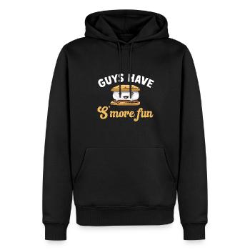 S'more Campfire Marshmallow Camping - Men’s Premium Organic Hoodie - black - Front - Nico (187cm)