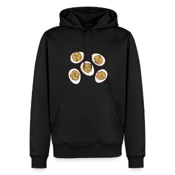 Stuffed Eggs Deviled Eggs - Men’s Premium Organic Hoodie - black - Front - Nico (187cm)