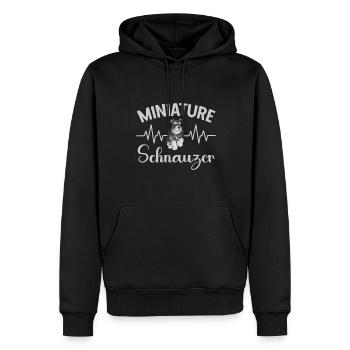 Schnauzer nain Chien Schnauzer - Sweat à capuche Premium bio Homme - noir - Devant - Nico (187cm)