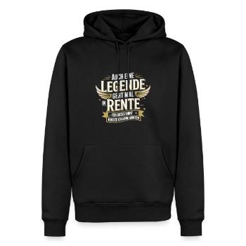 Même une légende prend sa retraite - Sweat à capuche Premium bio Homme - noir - Devant - Nico (187cm)