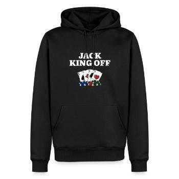 Jack King Off Card Games Poker Card Player Poker - Men’s Premium Organic Hoodie - black - Front - Nico (187cm)