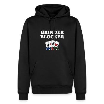 Grinder Blocker Poker Card Games Poker Player - Männer Premium Bio Hoodie - Schwarz - Vorne - Nico (187cm)
