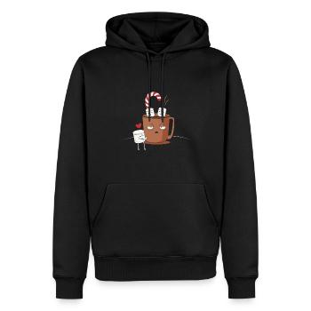 Cadeaux de Noël Noël - Sweat à capuche Premium bio Homme - noir - Devant - Nico (187cm)