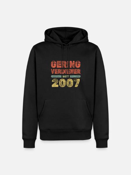 2007 2007 - Männer Premium Bio Hoodie - Schwarz
