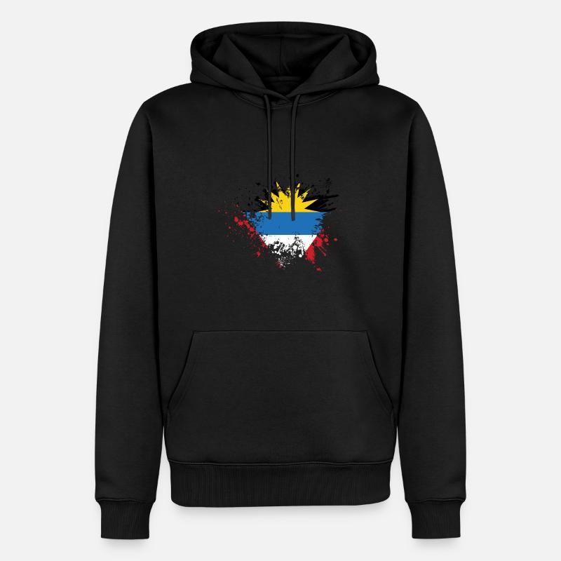 Drapeau d’Antigua-et-Barbuda - Sweat à capuche Premium bio Homme - noir