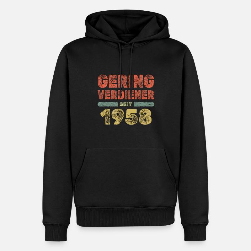 1958 - Männer Premium Bio Hoodie - Schwarz