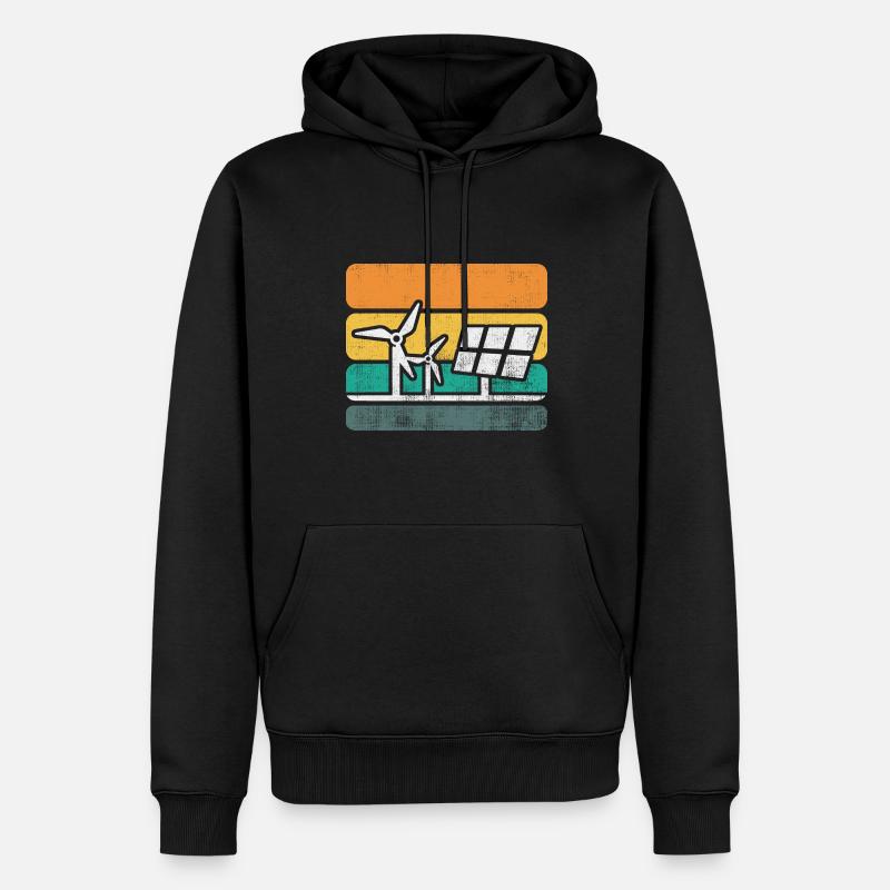 Solarmodul Solarenergie Solarstrom - Männer Premium Bio Hoodie - Schwarz