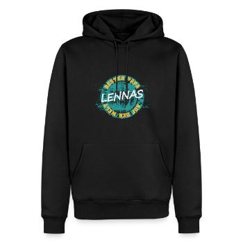 Lennas - Männer Premium Bio Hoodie - Schwarz - Vorne - Nico (187cm)