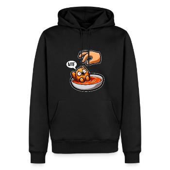 Lustiges gebratenes Huhn Hühnchen Flügel Hühnchen Geschenk - Männer Premium Bio Hoodie - Schwarz - Vorne - Nico (187cm)