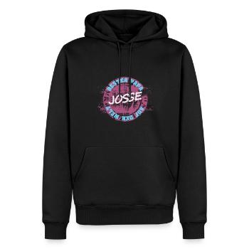 Josse comme fête des pères - Sweat à capuche Premium bio Homme - noir - Devant - Nico (187cm)