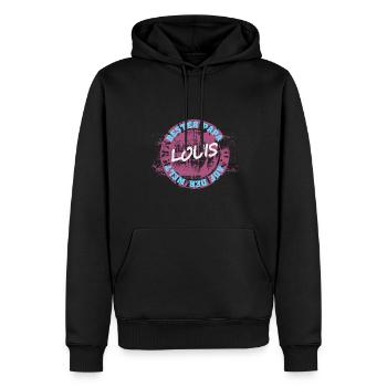 Geschenk für Louis - Männer Premium Bio Hoodie - Schwarz - Vorne - Nico (187cm)